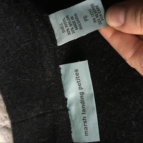 Vintage green herringbone Shawl-collar boiled wool jacket toggle closure - Picture 8 of 9